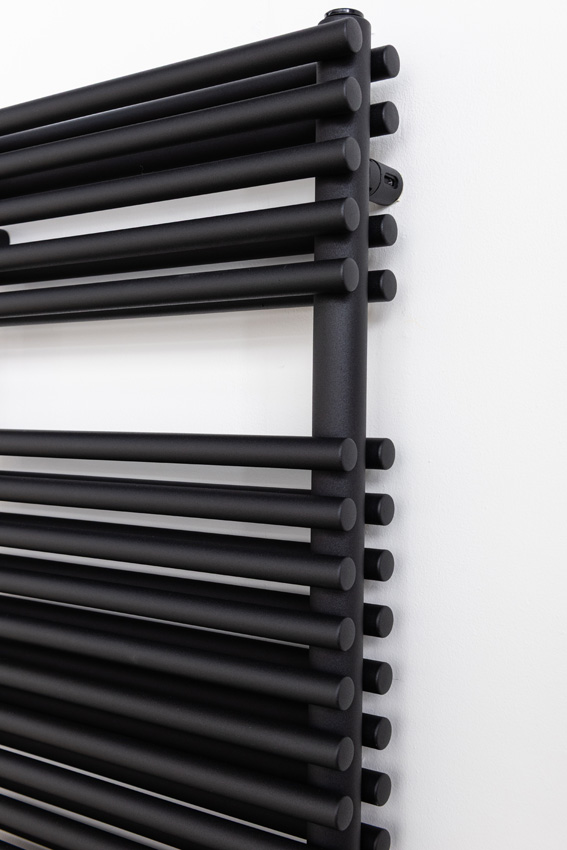 Radiateur sèche-serviettes Doby 140x50cm double noir 1169W