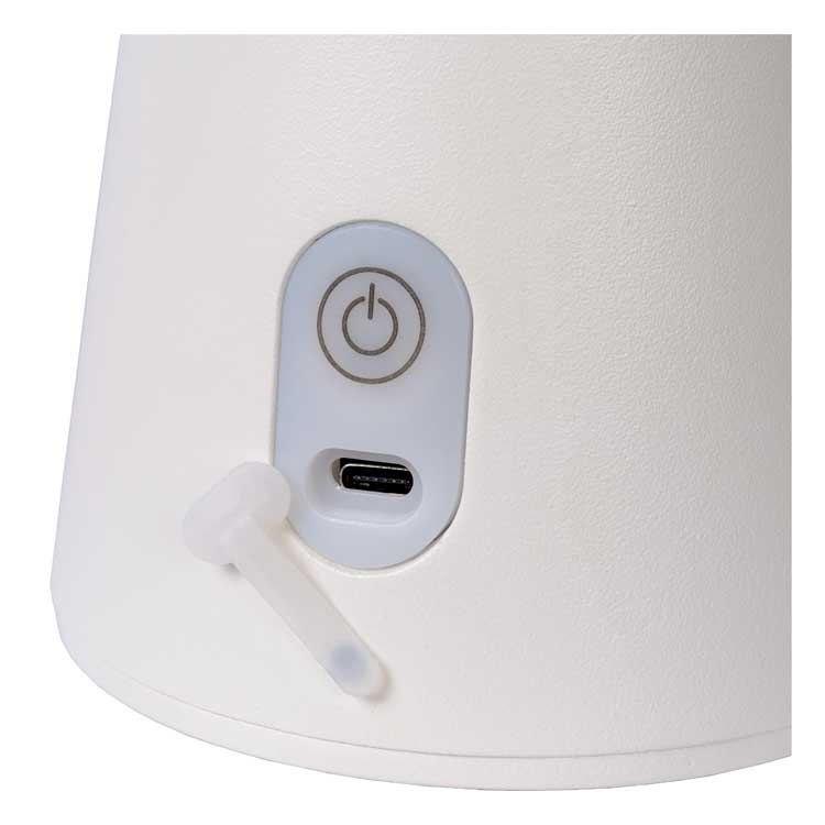 Lucide LA DONNA - Lampe de table Extérieur - Ø 19,7 cm - LED Dim. - 1x2W 2700K - IP54 - Blanc