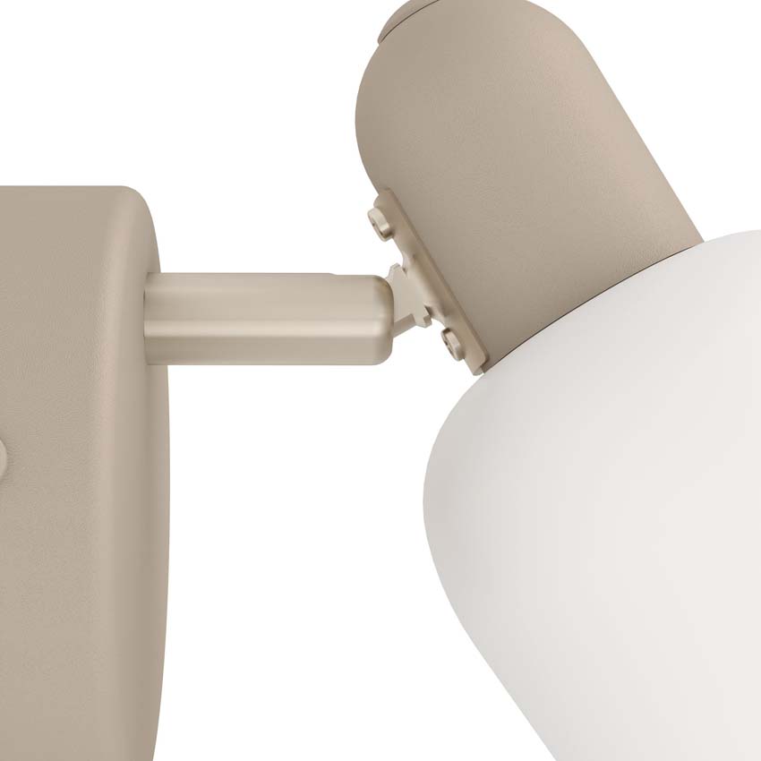 Applique murale - Sable - 8,5x12,5x15cm - Dimmable - E14 - 1x40W