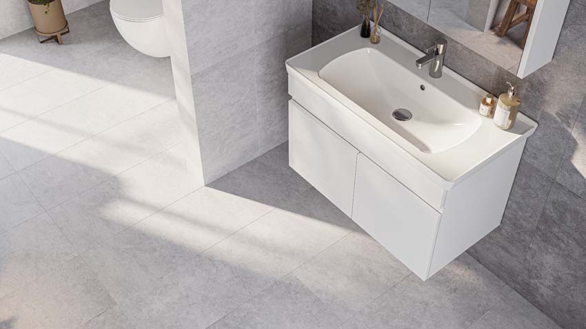 Wandtegel Selina mat lichtgrijs 33x66cm