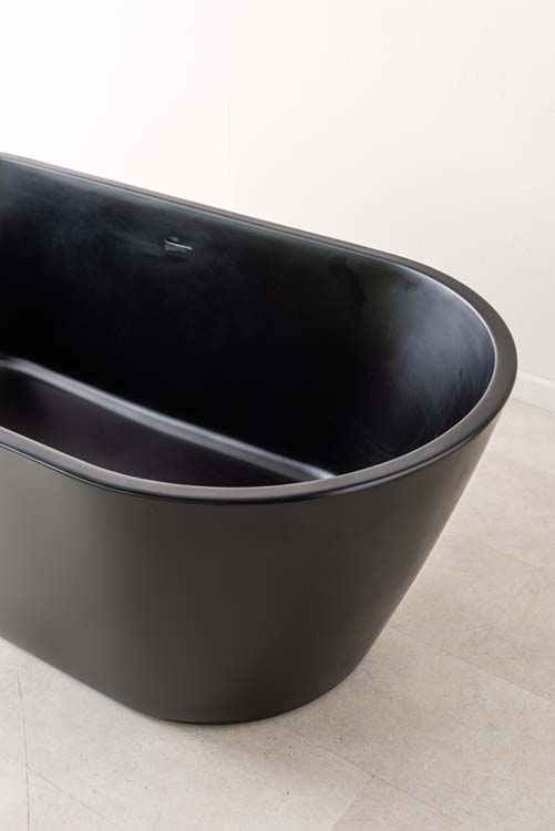 Baignoire à poser Casper 170 x 80 cm noir mat