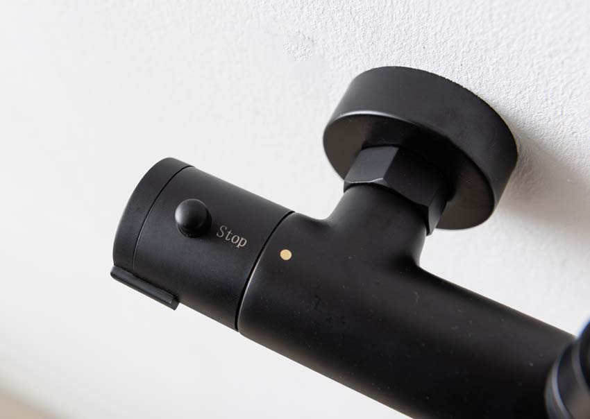 Doucheset Stallion thermostatisch zwart