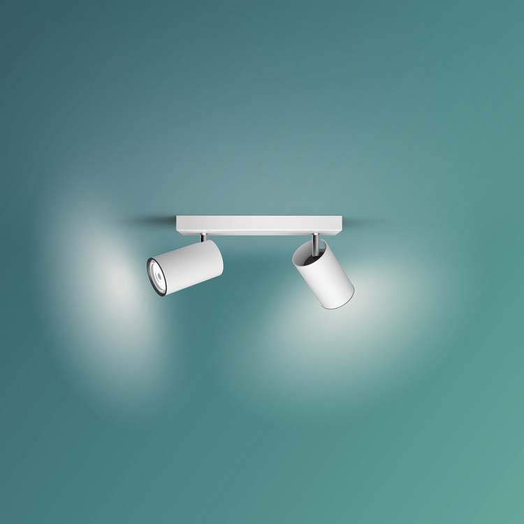 Spot en applique Blanc 2x5,5W