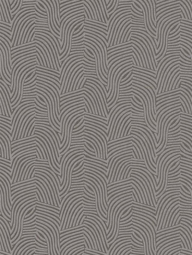 Vinyle sur papier peint intissé vagues gris/métallique 0,53x10,05m