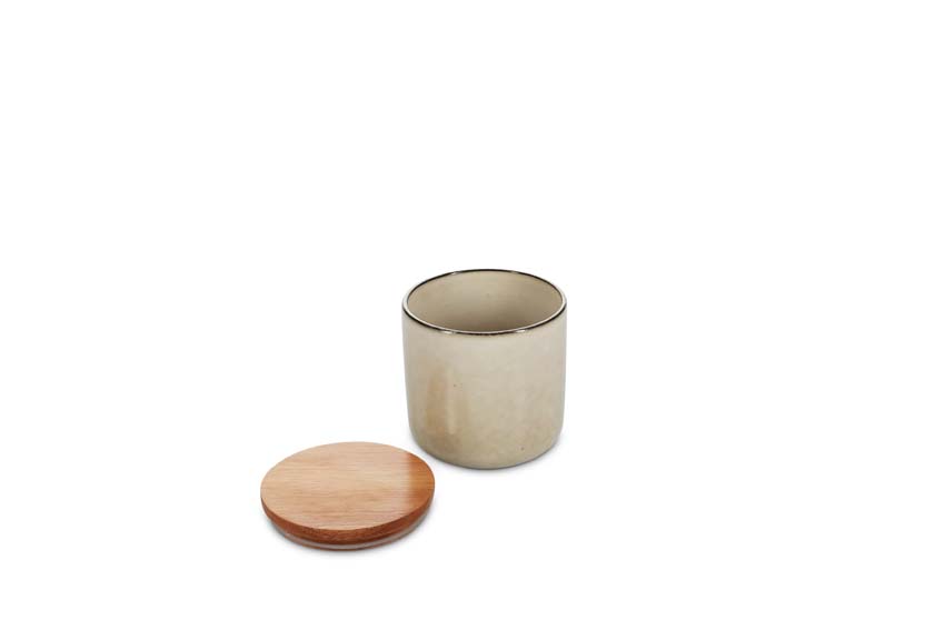Voorraadpot Salt & Pepper Meridian aardewerk beige Ø12x2cm Voorraadpot Salt & Pepper Meridian aardewerk beige Ø12x2cm