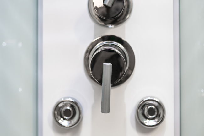 Douchecabine Asterix hoek wit schuifdeuren 90x90x213cm