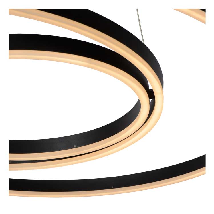 Lucide TRINITI - Suspension - LED Dim. - 1x32W 3000K - Noir