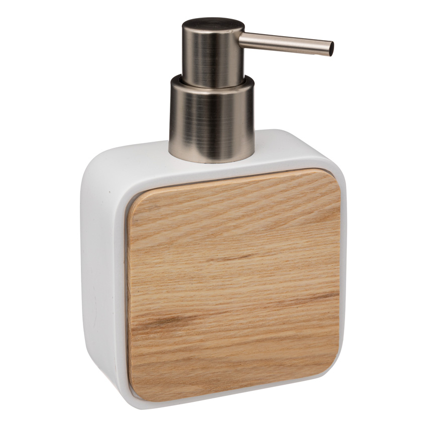 Zeepdispenser Origi polyresin wit 9,9x5,1x14,8cm