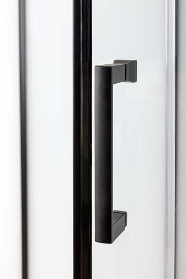 Douchecabine Penny thermostatisch zwart/wit rechts