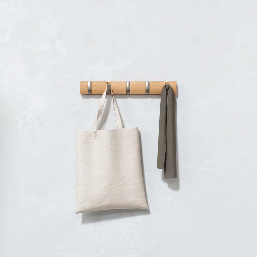 Porte-manteau mural Umbra 5 crochets naturel