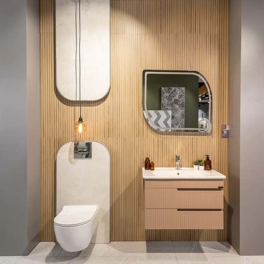 Wandtegel Silva Line up mat beige 60x120cm