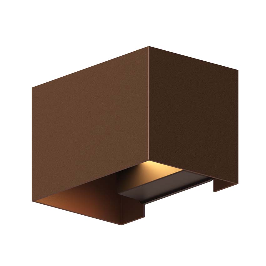 Applique murale - Rouille - 15x10x10cm - LED intégrée - 1x7W - 3000K