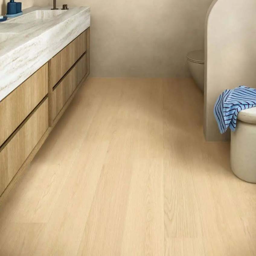Stratifié Quick-Step Impressive 8mm chêne ivoire 138x19cm