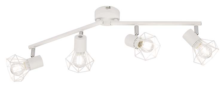 Spot de plafond blanc cage 4xE14 max40W Spot de plafond blanc cage 4xE14 max40W