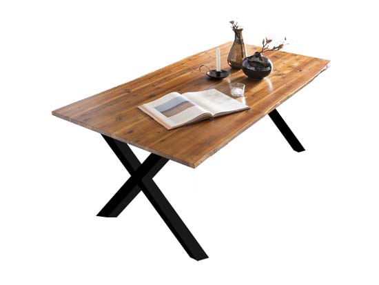 Tafel onderstel / potenset - X-vorm zwart metaal