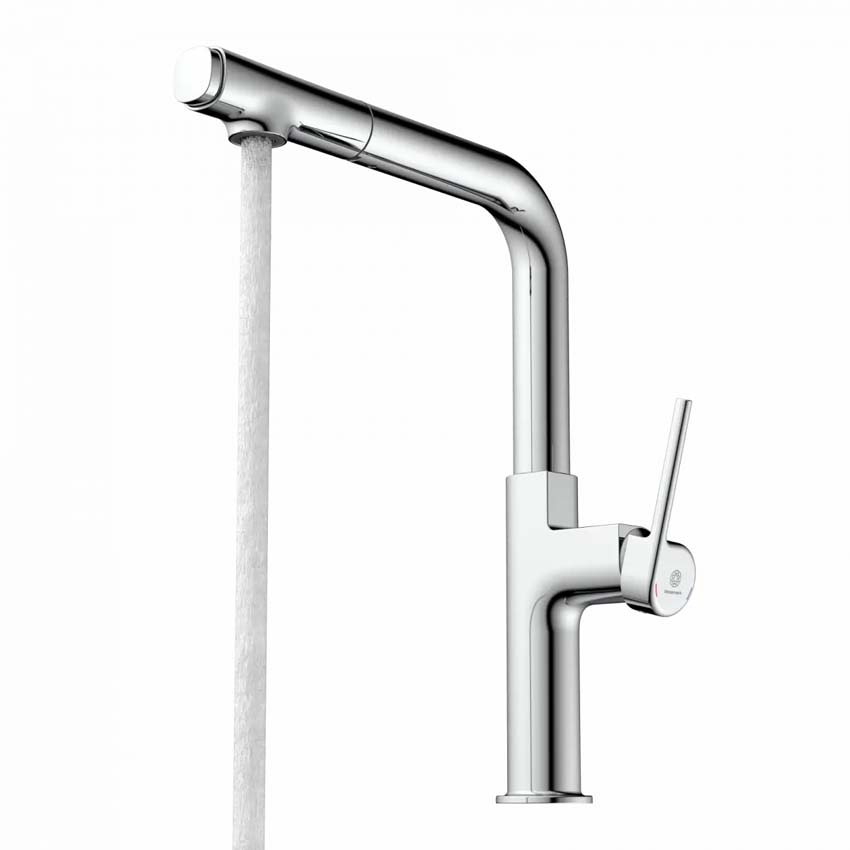 Robinet de cuisine Wasserwerk WK 11 chrome avec bec extractible
