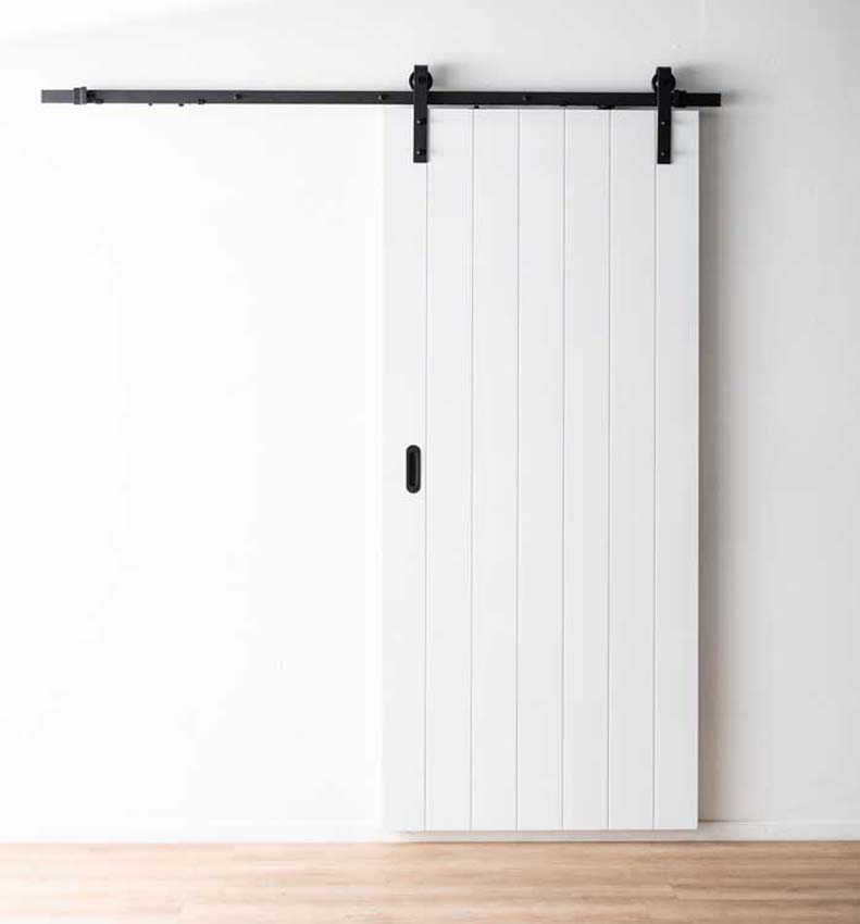 Porte coulissante complète Titus 93x211,5cm aggloméré + rail Robuste - à peindre