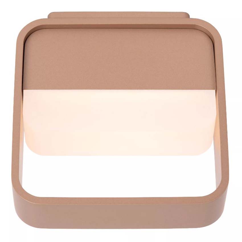 Lucide Premium Silvi - Applique murale rechargeable - Café - 13,5x13x5cm - Dimmable - LED - 1x3,7W - 2700K