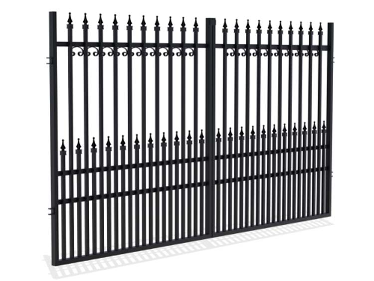 Portail battant Bertrix acier noir 300x160cm