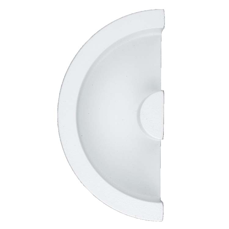 Coquille de porte demi-lune massif 43mm blanc /pièce