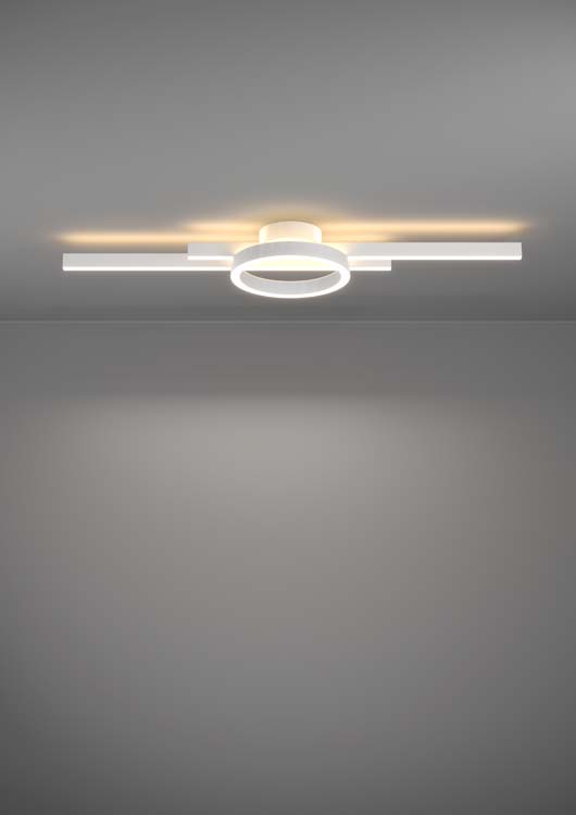 Plafonnier - blanc - 77,5x20x7,5cm - dimmable - LED - 1x23,5W - 2700-6500K + RGB