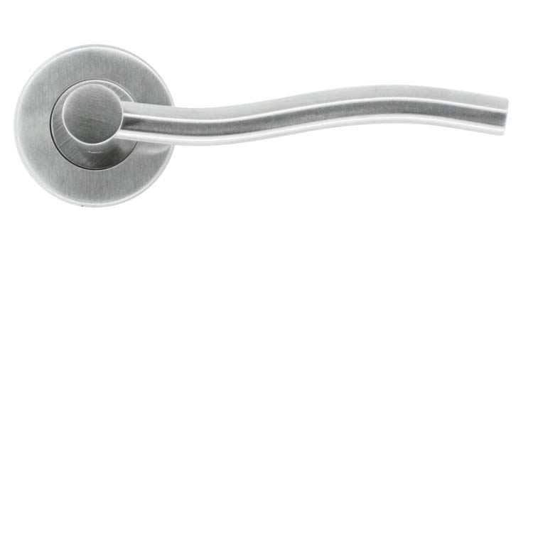 Deurkruk pro venizi gebogen inox plus zonder rozet