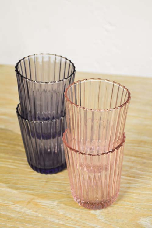 Verre à boire 26 cl mauve Blossom set de 4 pièces