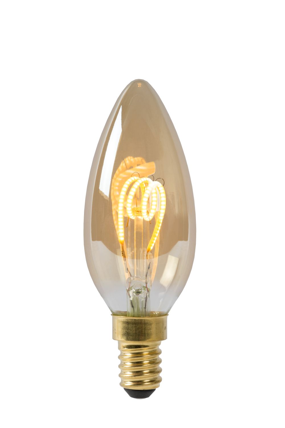 LED Bulb - Ampoule filam - Ø 3,5 cm - Dim. - E14 - 1x3W - Ambre