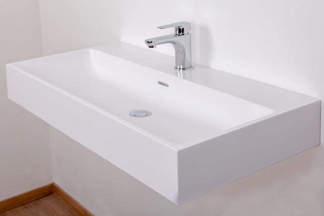 Lavabo Lilly simple blanc 90,5x46x10,5cm