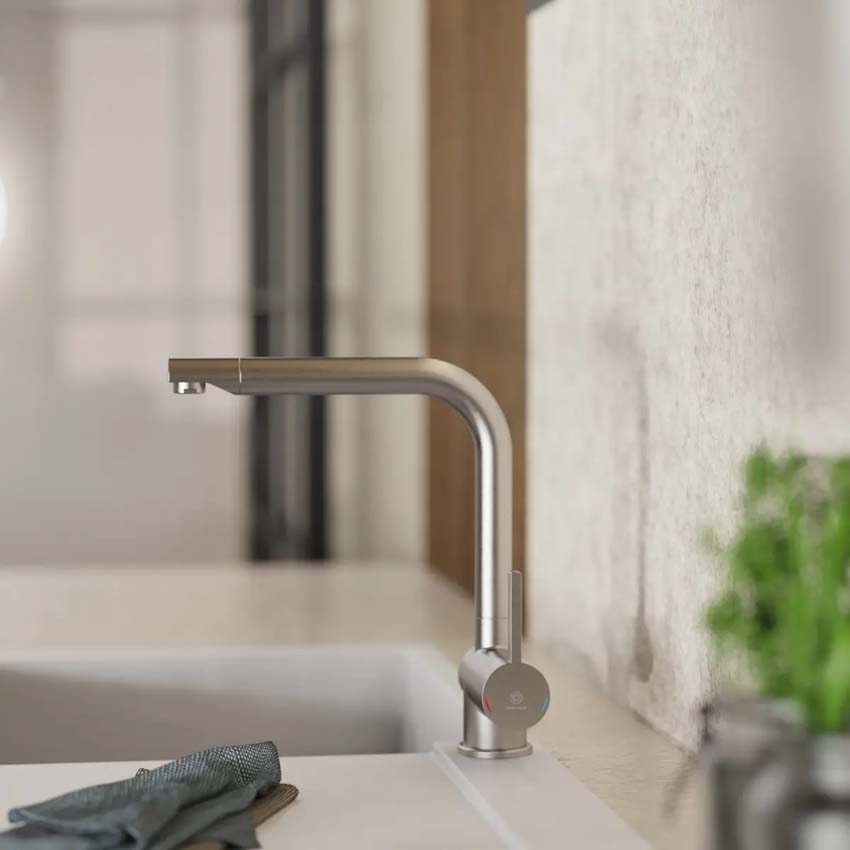Robinet de cuisine Wasserwerk WK 4 aspect inox
