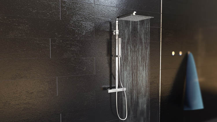 Doucheset Selma thermostatisch chroom