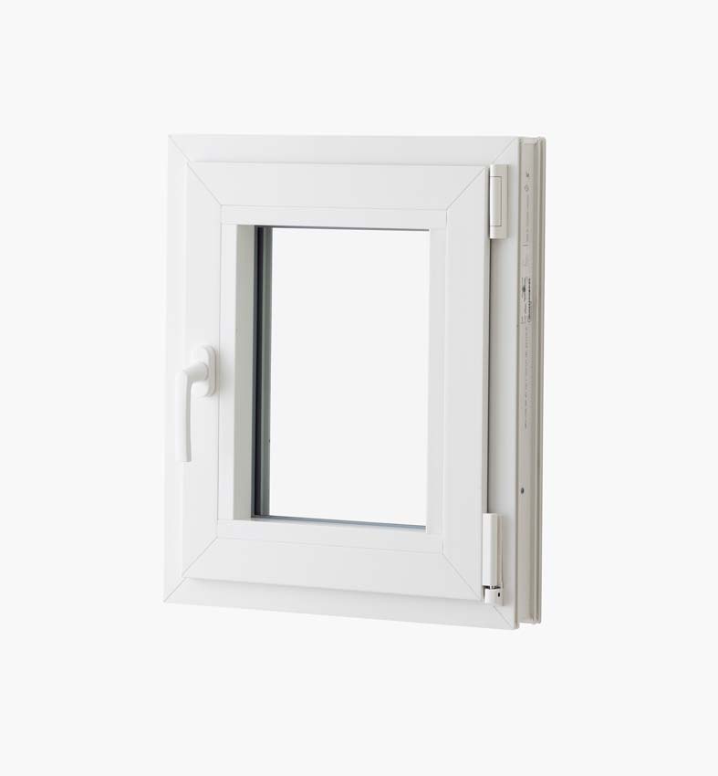 1-VL draaikiepraam pvc Deceuninck Elegant wit/wit B500xH600 mm R mat