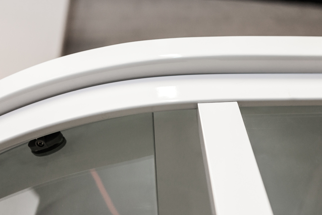 Douchecabine Asterix hoek wit schuifdeuren 90x90x213cm