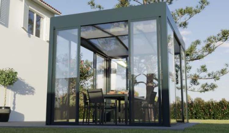 Jardin d'hiver Versailles alu anthracite 400 x 310 x 240 cm
