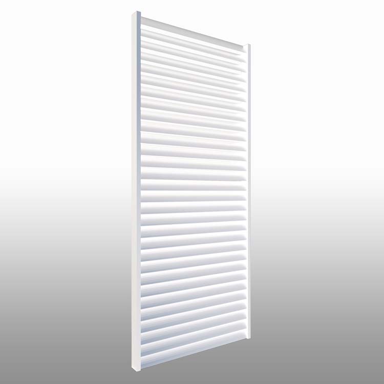 Sfeerpaneel met horizontale lamellen voor pergola Sya wit 100cm