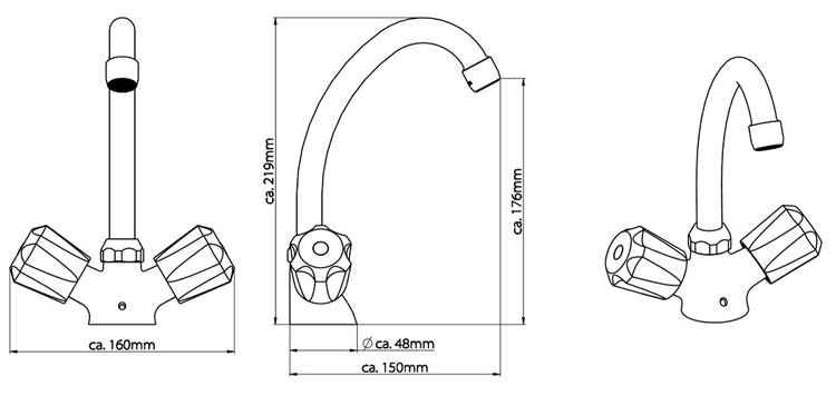 Wastafelkraan Seppe chroom