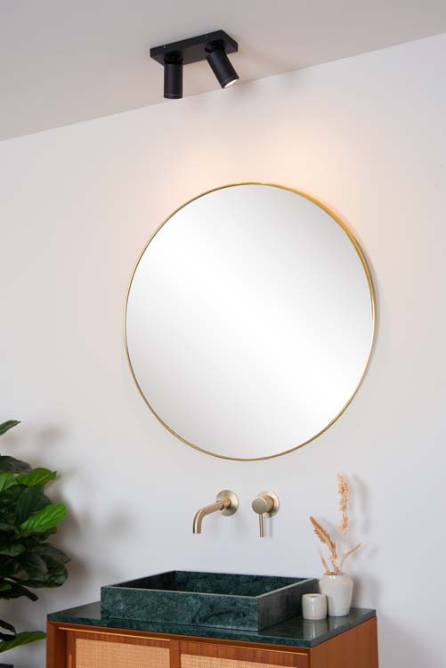 Plafondlamp - zwart - 2xGU10 - 5W - IP44