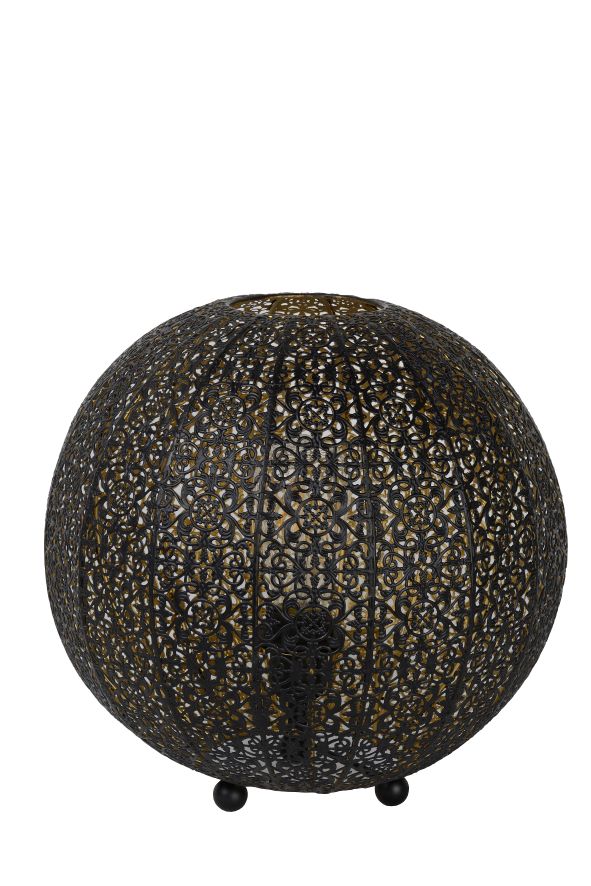 TAHAR Lampe de Table E27 Ø34cm Noir