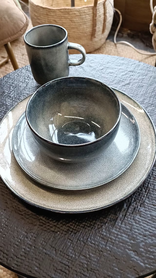 Service Meridian vert/bleu 16 pièces