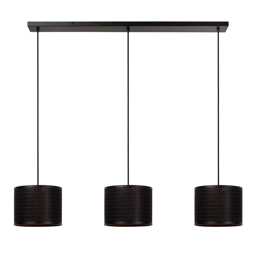 Lucide Essential Tagalog - Hanglamp - Ø40cm - 3xE27 - Zwart