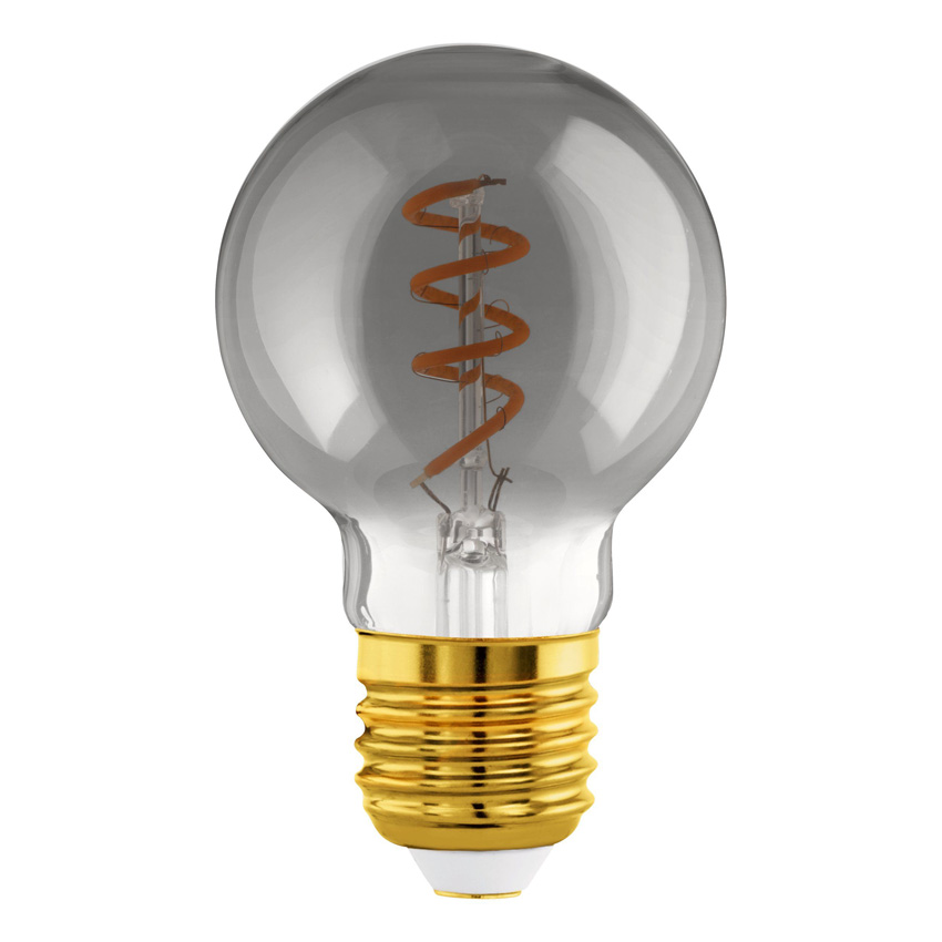 Lampe LED - E27 - fumé - Ø6cm - dimmable - 1x4W - 100lm - 2000K - 1 pièce