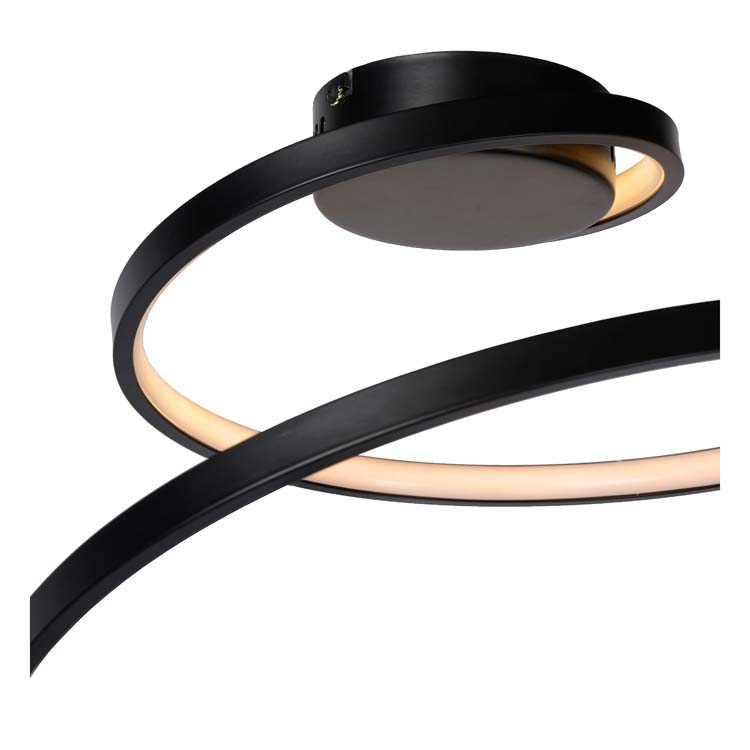 Plafonnier - Ø 46 cm - LED Dim. - 1x24W 3000K - 3 StepDim - Noir