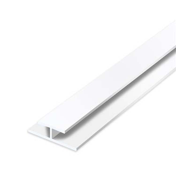 H profiel pvc wit voor pvc tegel 27x4x15x2600mm dikte 1 mm