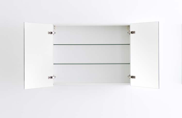 Armoire de toilette Tim avec portes miroir double 90x70cm