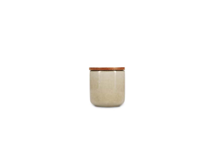 Voorraadpot Salt & Pepper Meridian aardewerk beige Ø12x2cm