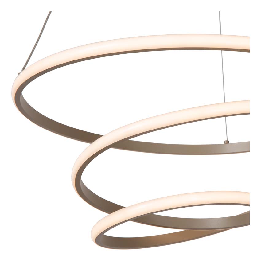 Lucide Essential Espiral - Suspension - LED dimmable - CCT - 1x40W 2700K/4000K - Taupe