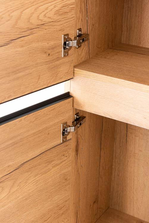 Kolomkast Daria goudbruine eiklook staand 185x40x32cm