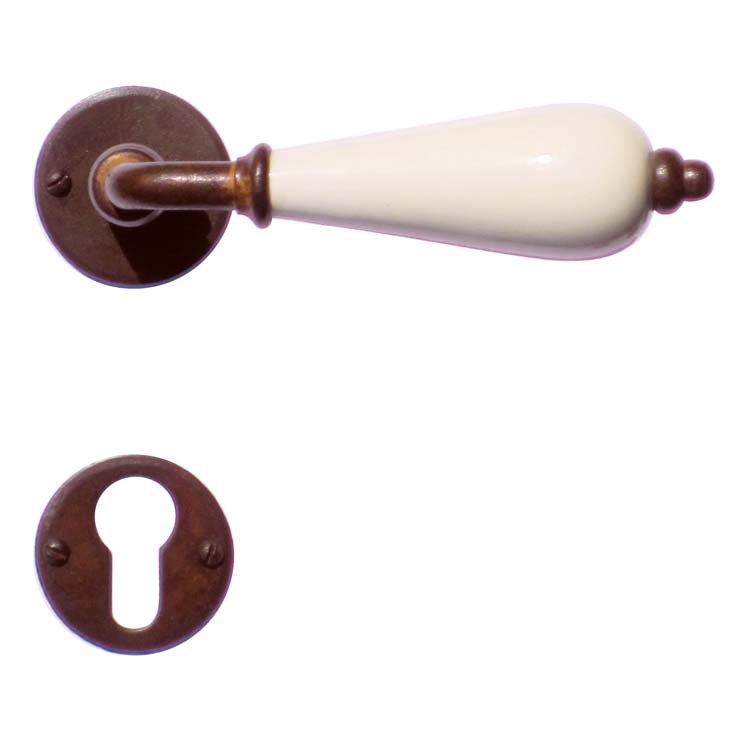 Poignée de porte pro pure reggio rond rosace cylindre