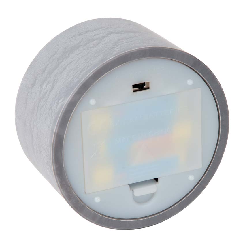 Lucide VELAS - Lampe de table - Piles - Ø 8 cm - LED - 3x0,2W 2700K - Fumé - Ensemble de 3