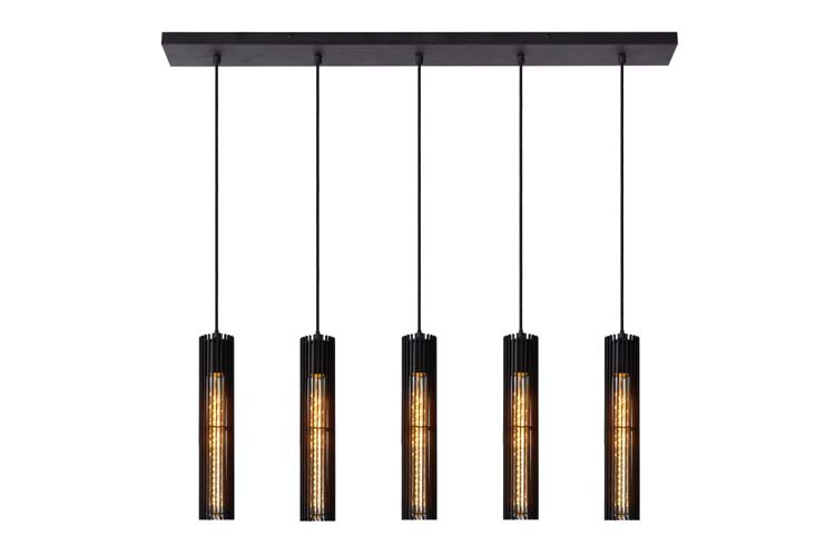 Lucide LIONEL - Suspension - 5xE27 - Noir